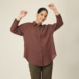 Oversized Shirt & Chinos - Coffee Brown & Olive