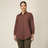 Oversized Shirt - Coffee Brown