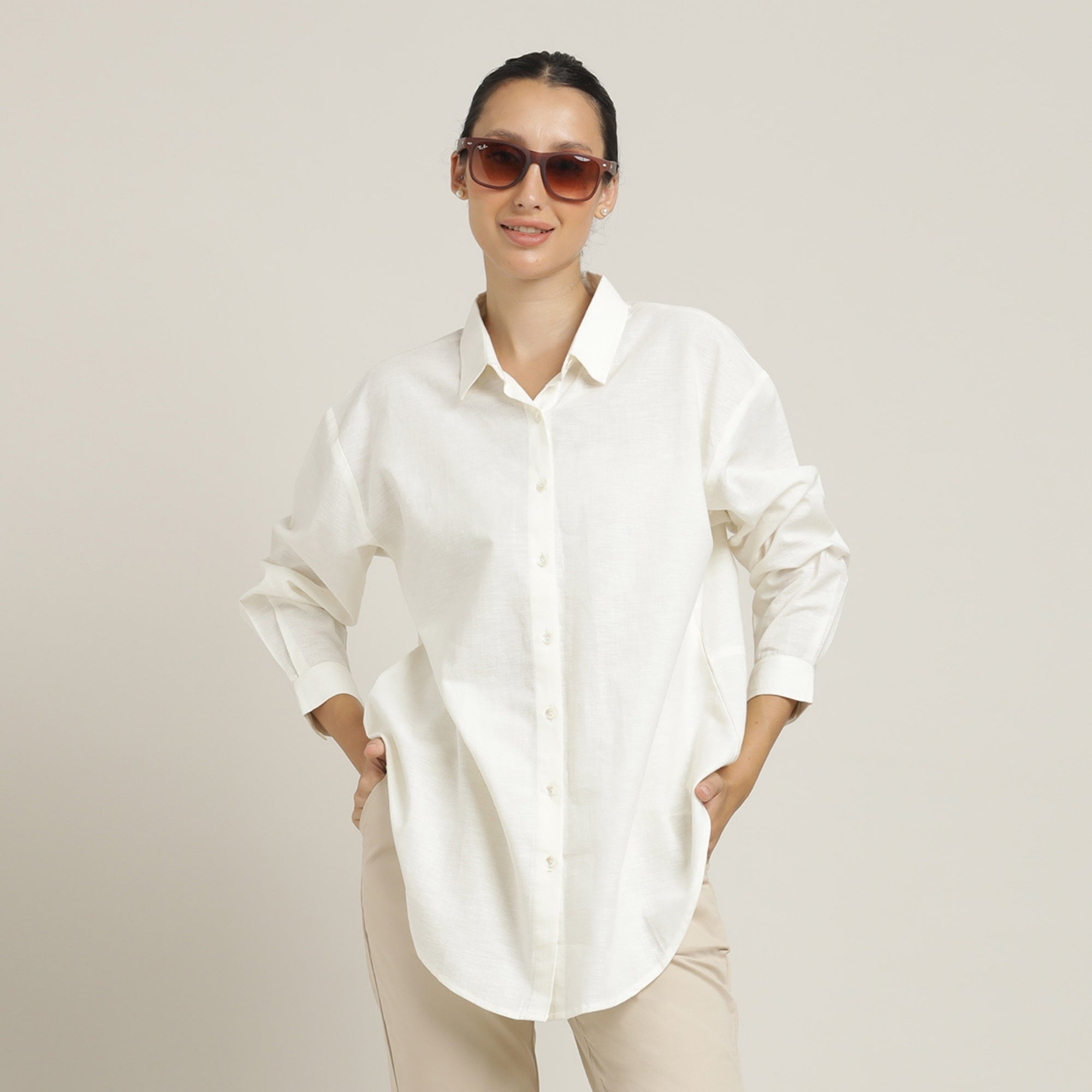 Oversized Shirt - Ecru