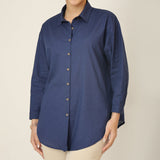 Oversized Shirt - Navy Blue