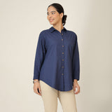 Oversized Shirt - Navy Blue