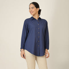 Oversized Shirt - Navy Blue
