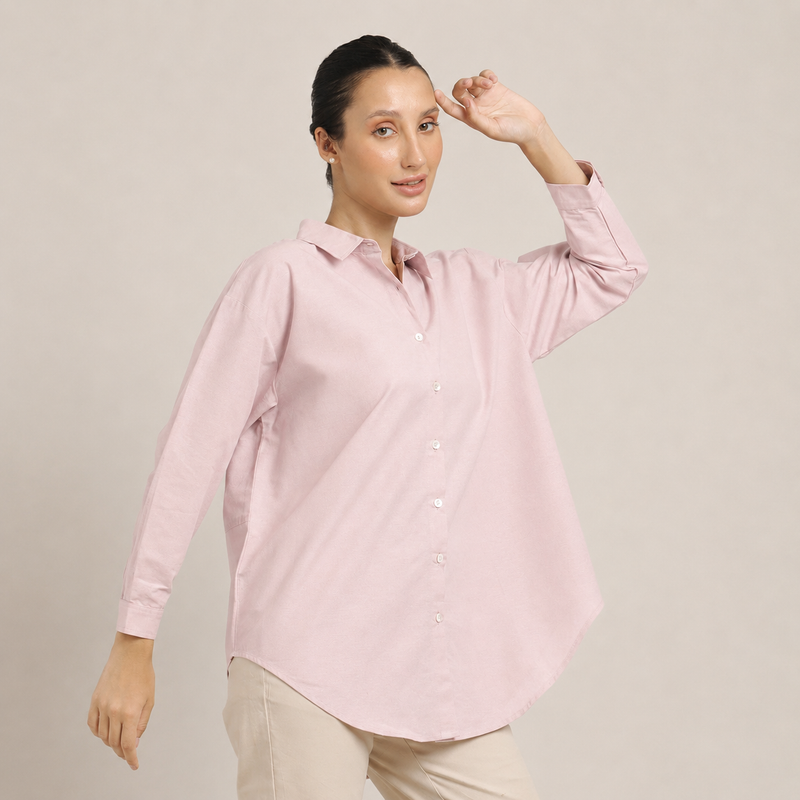 Oversized Shirt - Pastel Pink