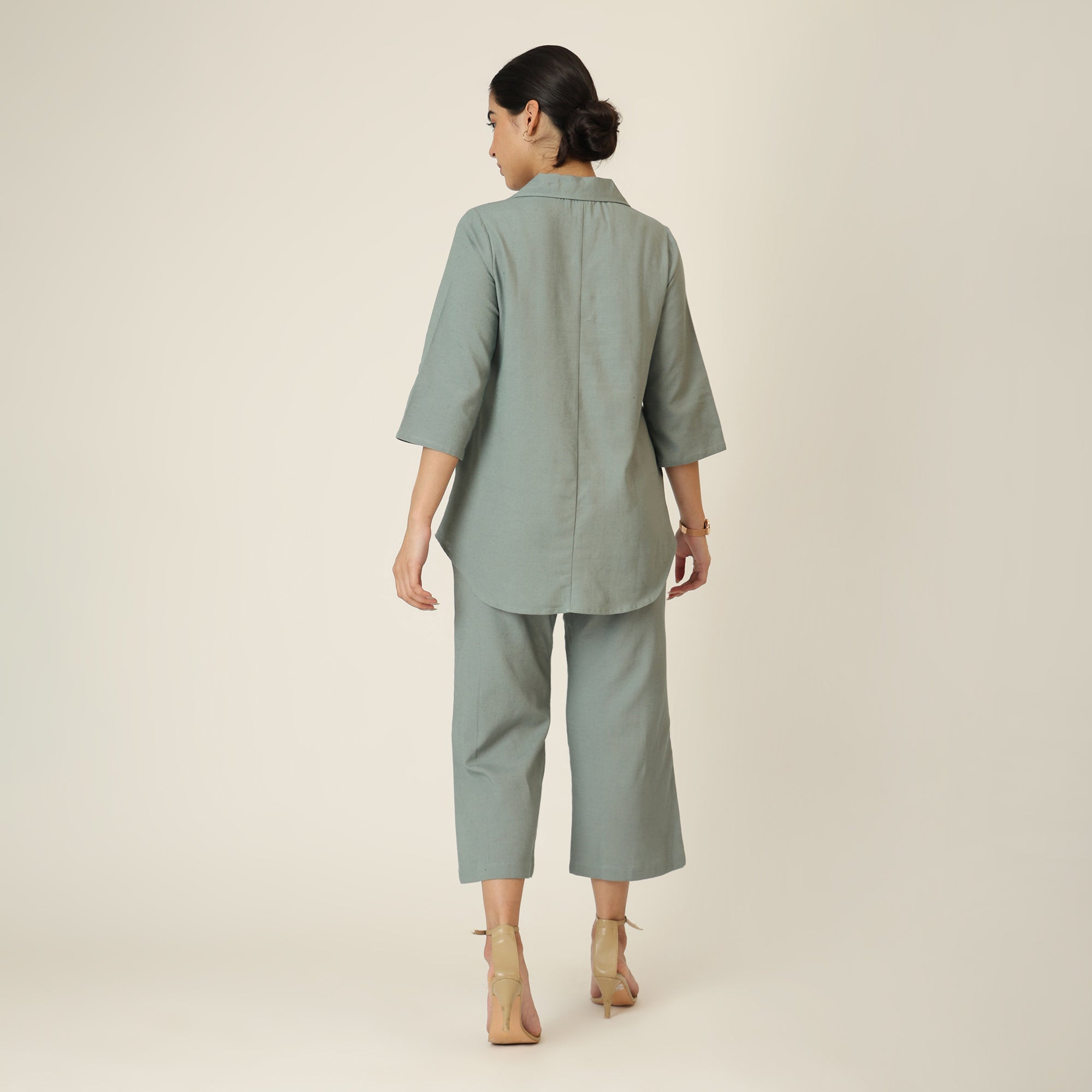 Skipper Collar Tunic Set of 2 - Tunic & Pants - Agave Green