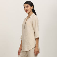 Skipper Collar Tunic - Beige