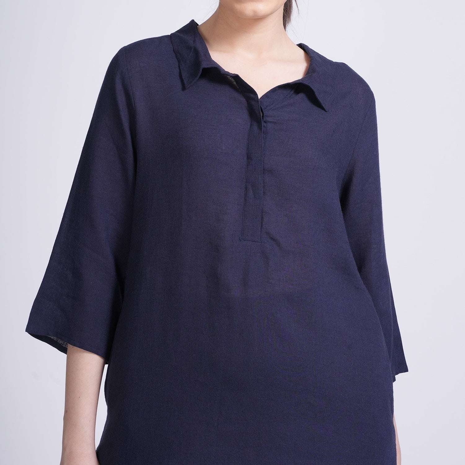 Skipper Collar Tunic Set Of 2 - Tunic & Pants - Navy