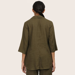 Skipper Collar Tunic Set Of 2 - Tunic & Pants - Olive