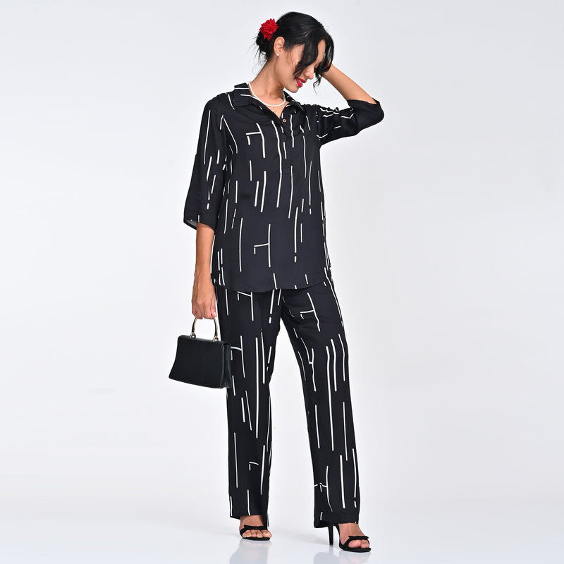 Ethan Pants - Black Cedar Print - Limited Edition