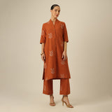 Dakota Co-ord Set - Autumn Rust With Embroidery