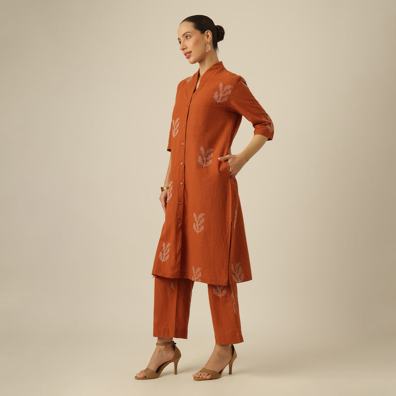Dakota Co-ord Set - Autumn Rust With Embroidery