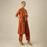 Dakota Co-ord Set - Autumn Rust With Embroidery