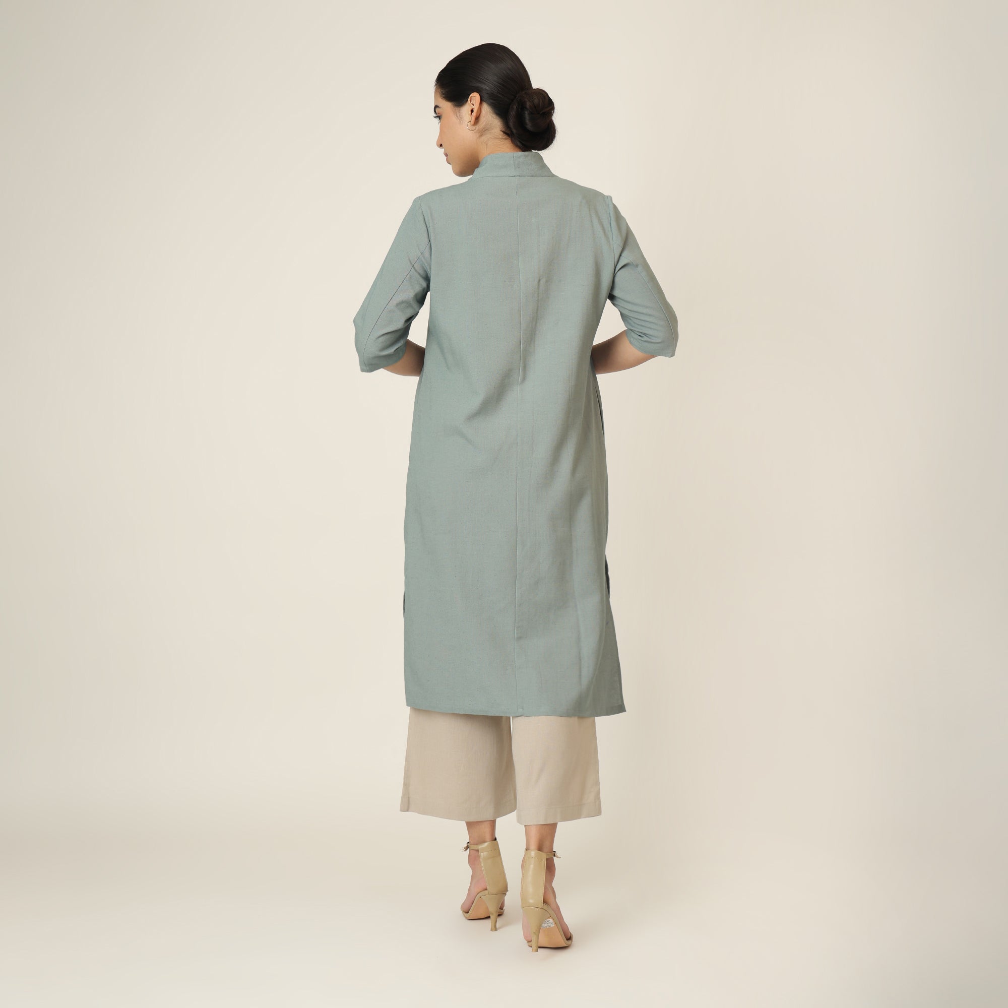 Dakota  Set of 3 - Long Shirt, Inner & Pants - Agave Green & Greige