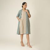 Dakota Set Of 2 - Long Shirt Jacket & Dress - Agave Green & Greige