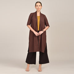 Dakota  Set of 3 - Long Shirt, Inner & Pants - Coffee & Mustard