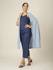 Dakota  Set of 3 - Long Shirt, Inner & Pants - Dusty Blue & Navy