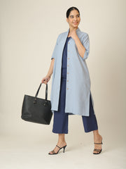 Dakota  Set of 3 - Long Shirt, Inner & Pants - Dusty Blue & Navy