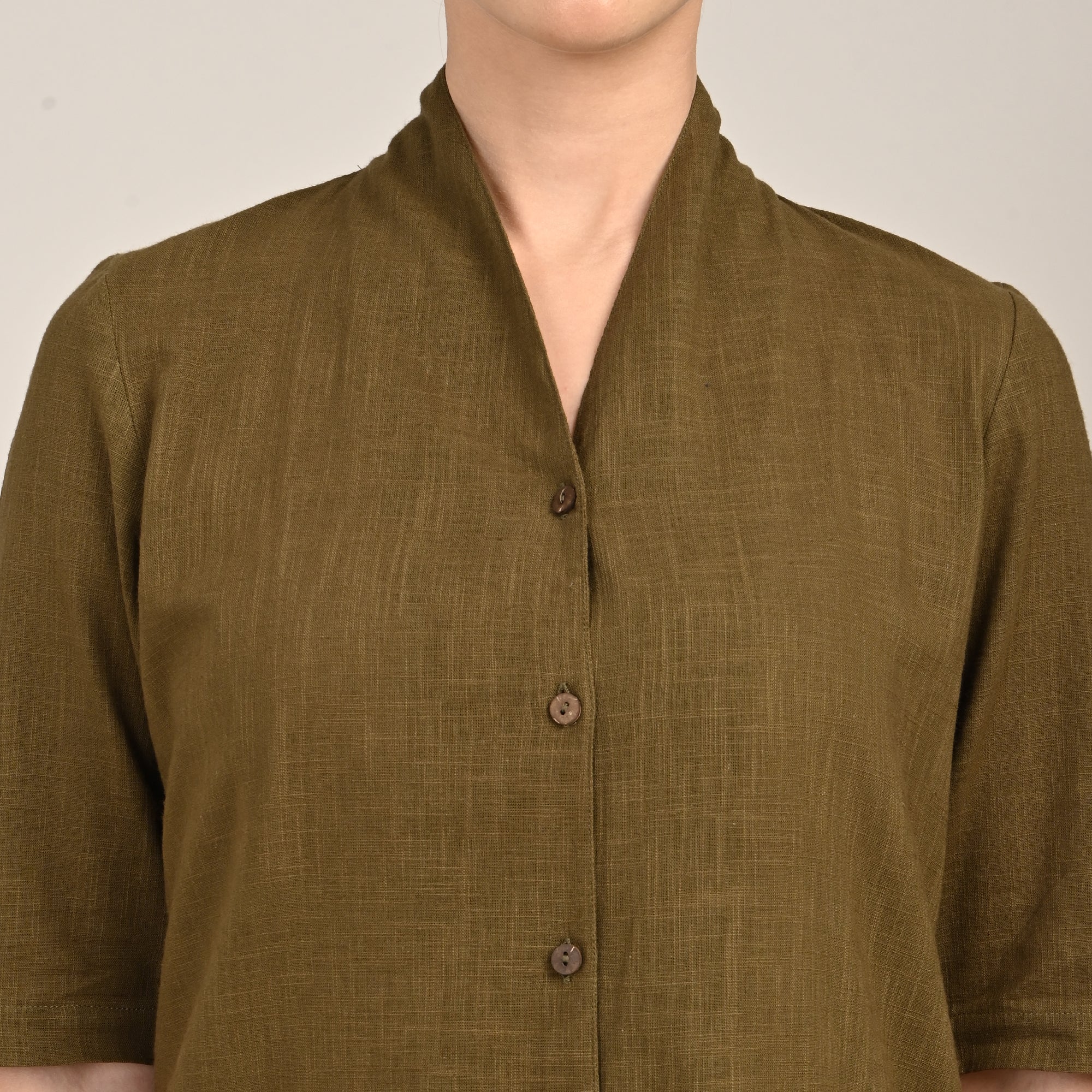 Dakota  Set of 3 - Long Shirt, Inner & Pants - Olive & Greige