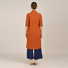 Dakota  Set of 3 - Long Shirt, Inner & Pants - Orange & Navy