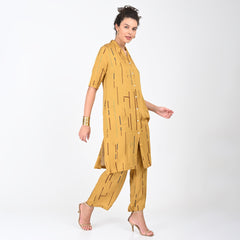 Dakota Co-ord Set - Mustard Cedar Print - Limited Edition