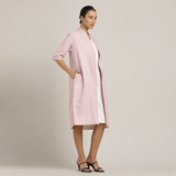 Dakota Dress & Jacket Set - Overlay & Midi Dress - Pastel Pink & Ecru