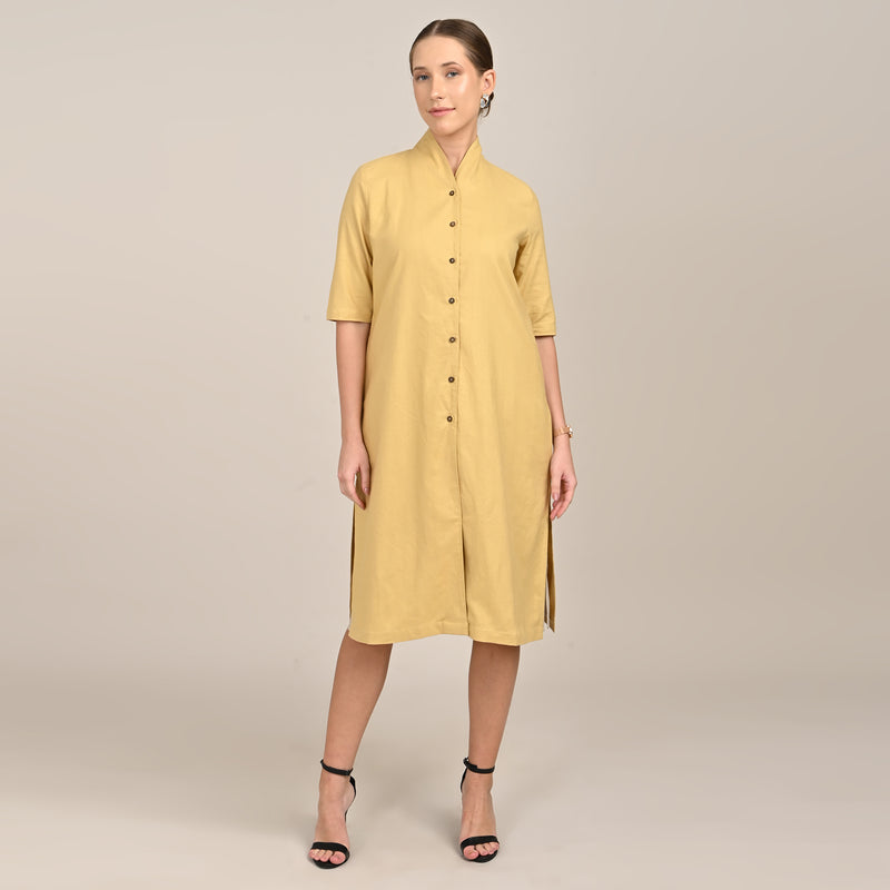 Dakota Long Shirt Jacket - Butter Yellow