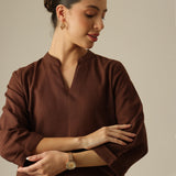 Nautica Co-ord Set Of 2 - Tunic & Pants - Coffee Brown