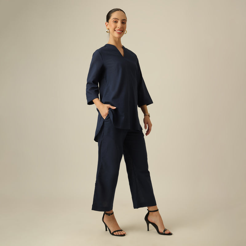 Nautica Co-ord Set Of 2 - Tunic & Pants - Navy