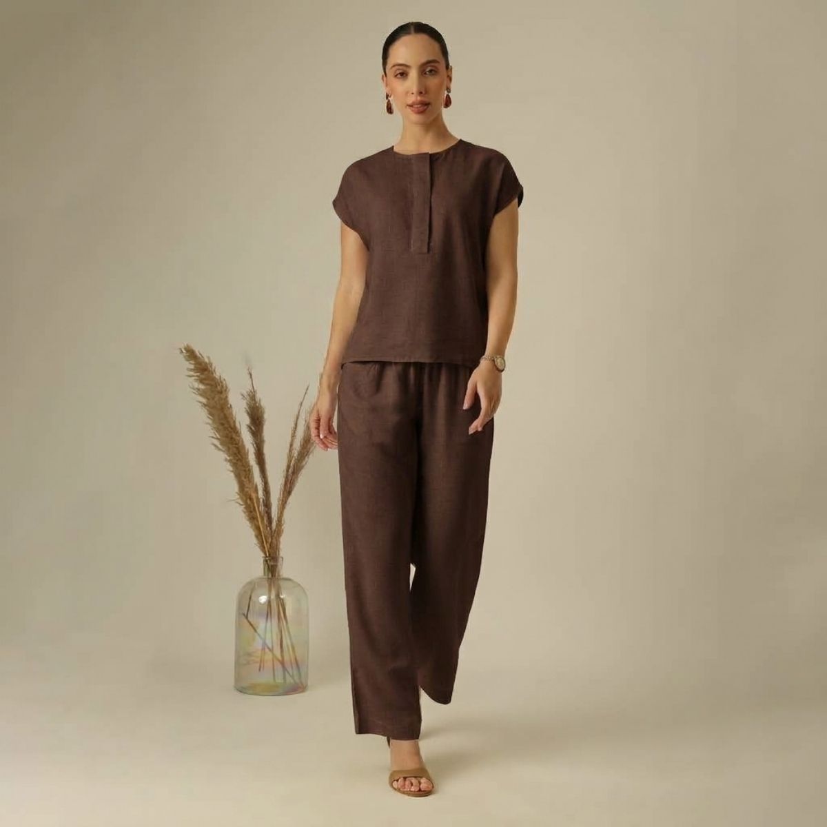 Alice Co-ord Set - Coffee