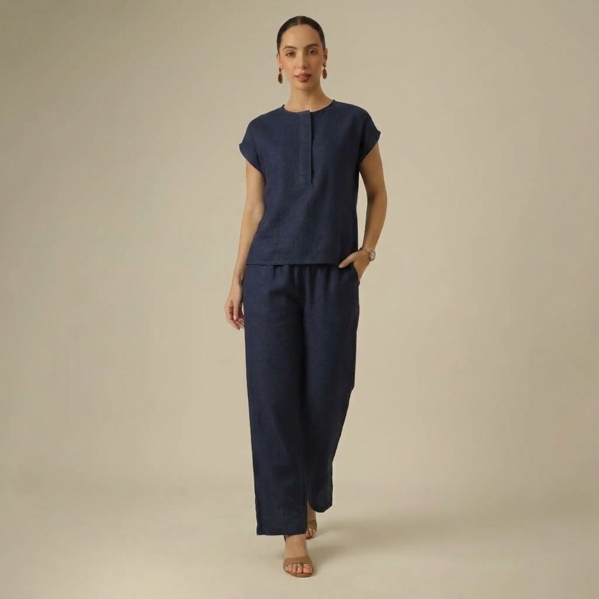 Alice Co-ord Set - Navy