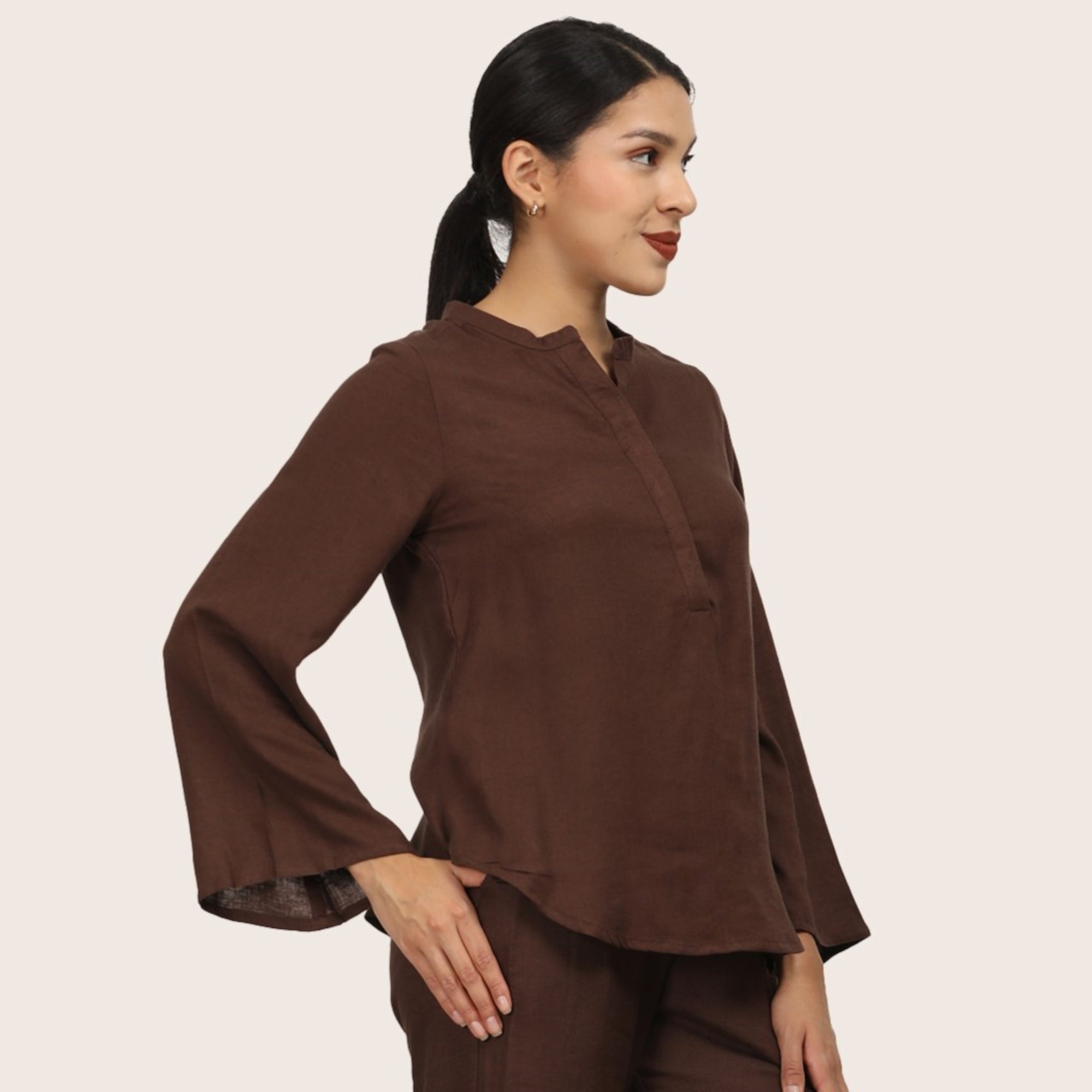 Sylvia Tunic - Coffee Brown