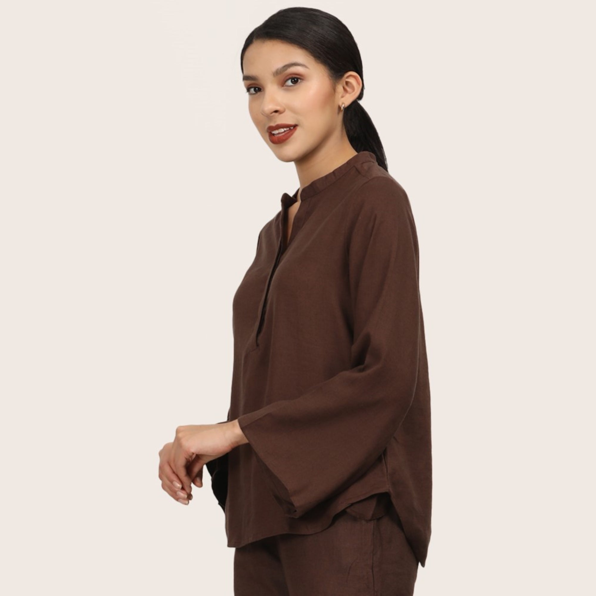 Sylvia Tunic - Coffee Brown