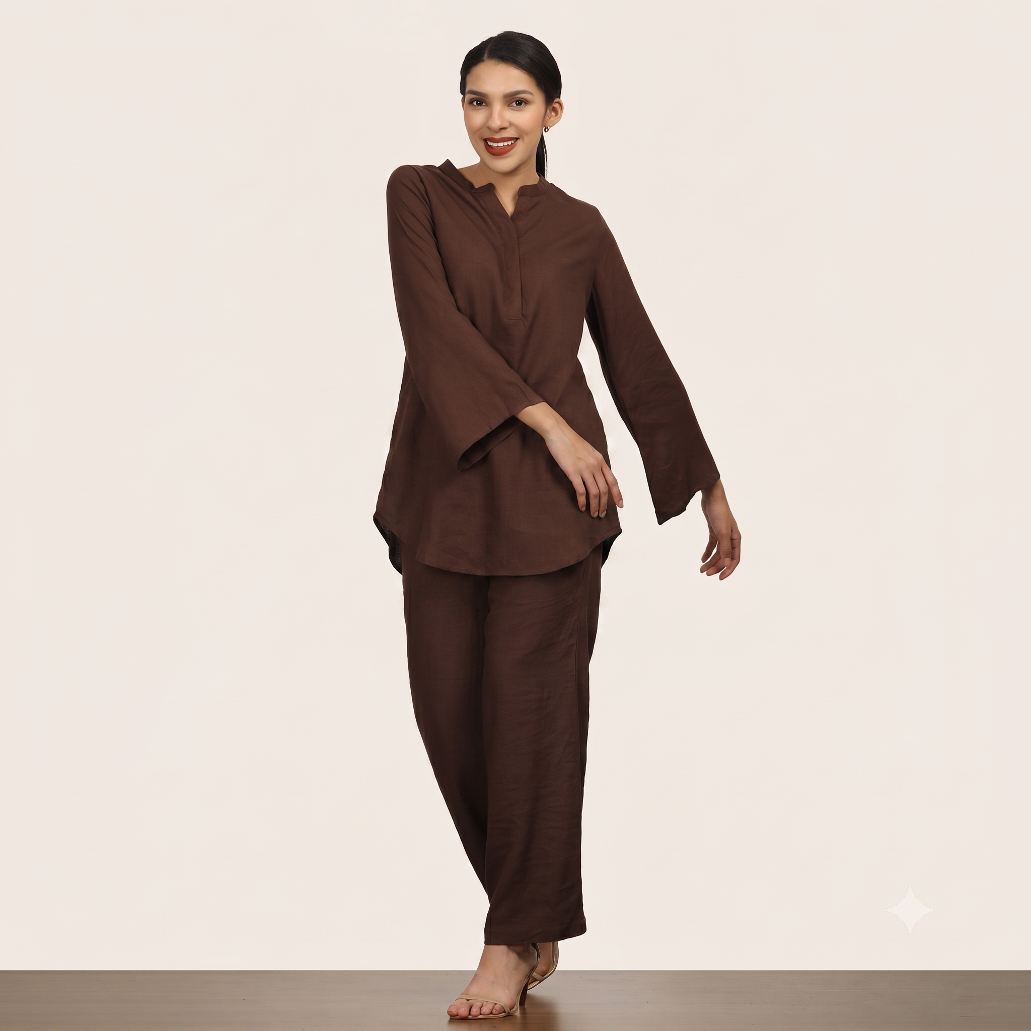 Sylvia Tunic - Coffee Brown