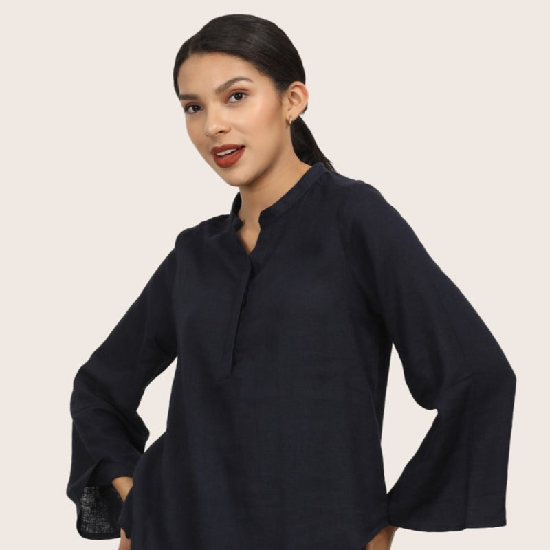 Sylvia Tunic - Navy Blue