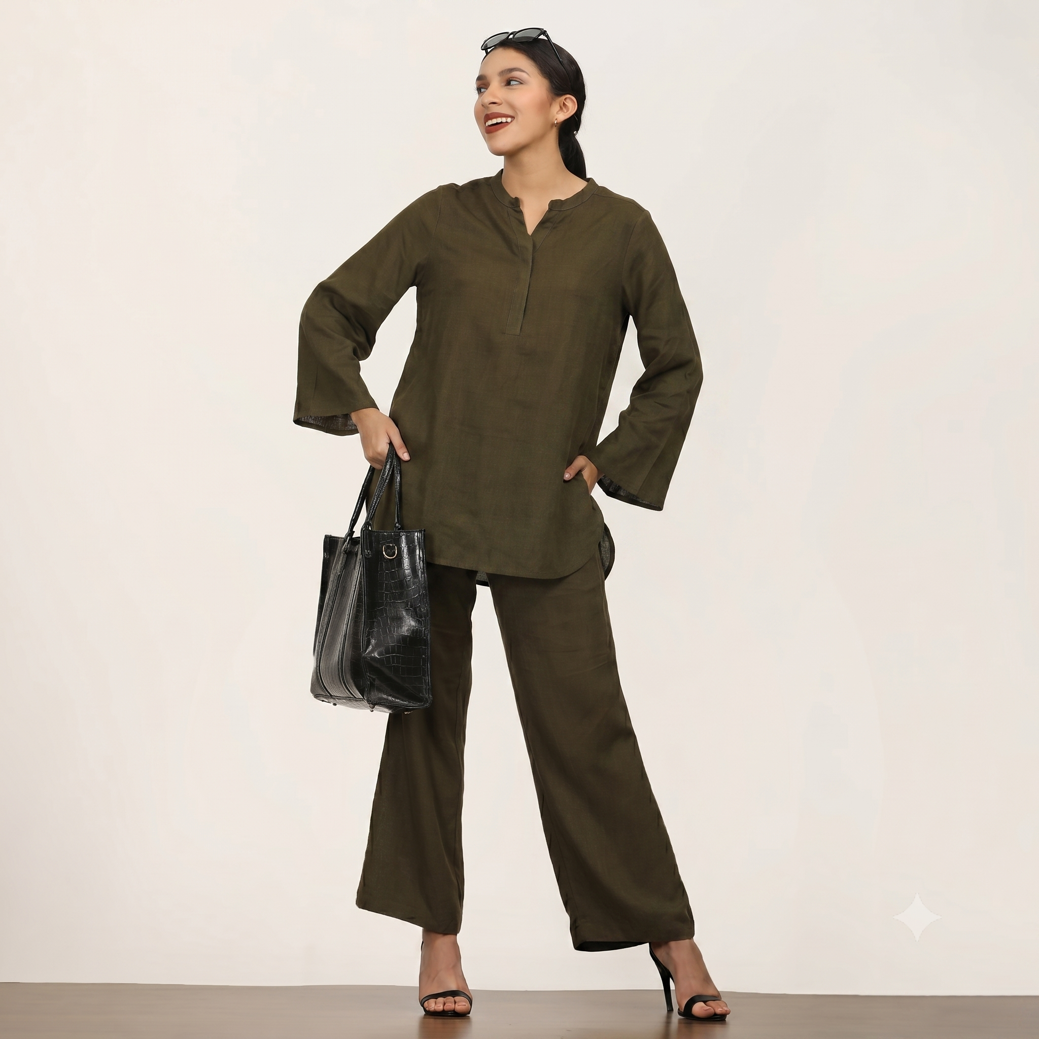 Sylvia Tunic - Olive Green