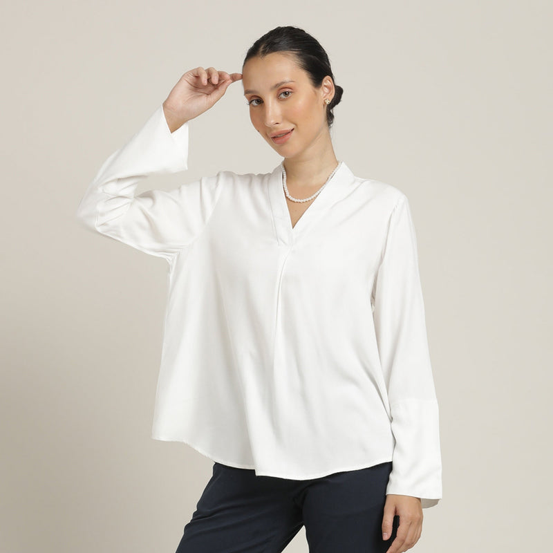 Bella Bell Sleeves Top - Ecru