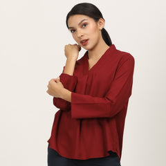 Bella Bell Sleeve Top - Maroon