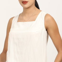 Ruth Square Neck Top - Ecru