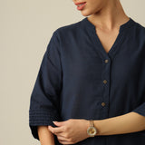 Penny Co-ord Set Of 2 - Shirt Tunic & Pants - Navy