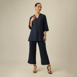 Penny Co-ord Set Of 2 - Shirt Tunic & Pants - Navy