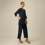 Penny Co-ord Set Of 2 - Shirt Tunic & Pants - Navy