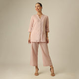 Penny Co-ord Set Of 2 - Shirt Tunic & Pants - Pink