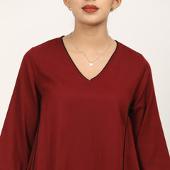 Dora A-Line Tunic - Maroon