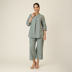 Sherry Co-Ord Set Of 2 - Tunic & Pants - Agave Green
