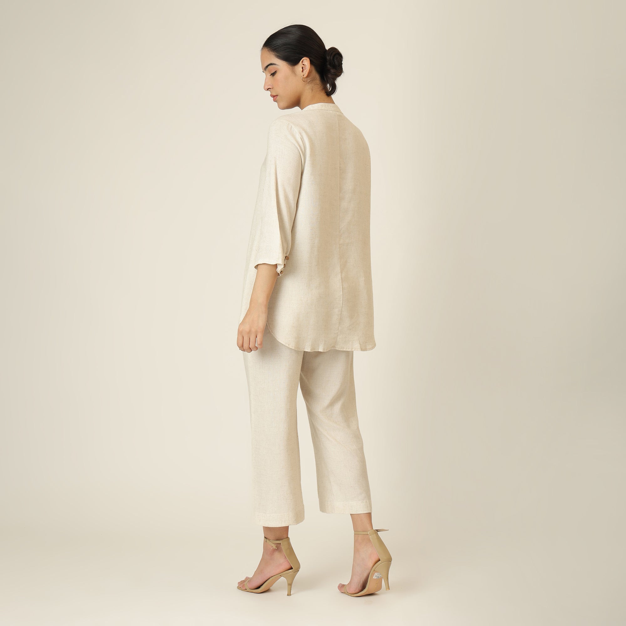 Sherry Co-Ord Set Of 2 - Tunic & Pants - Beige