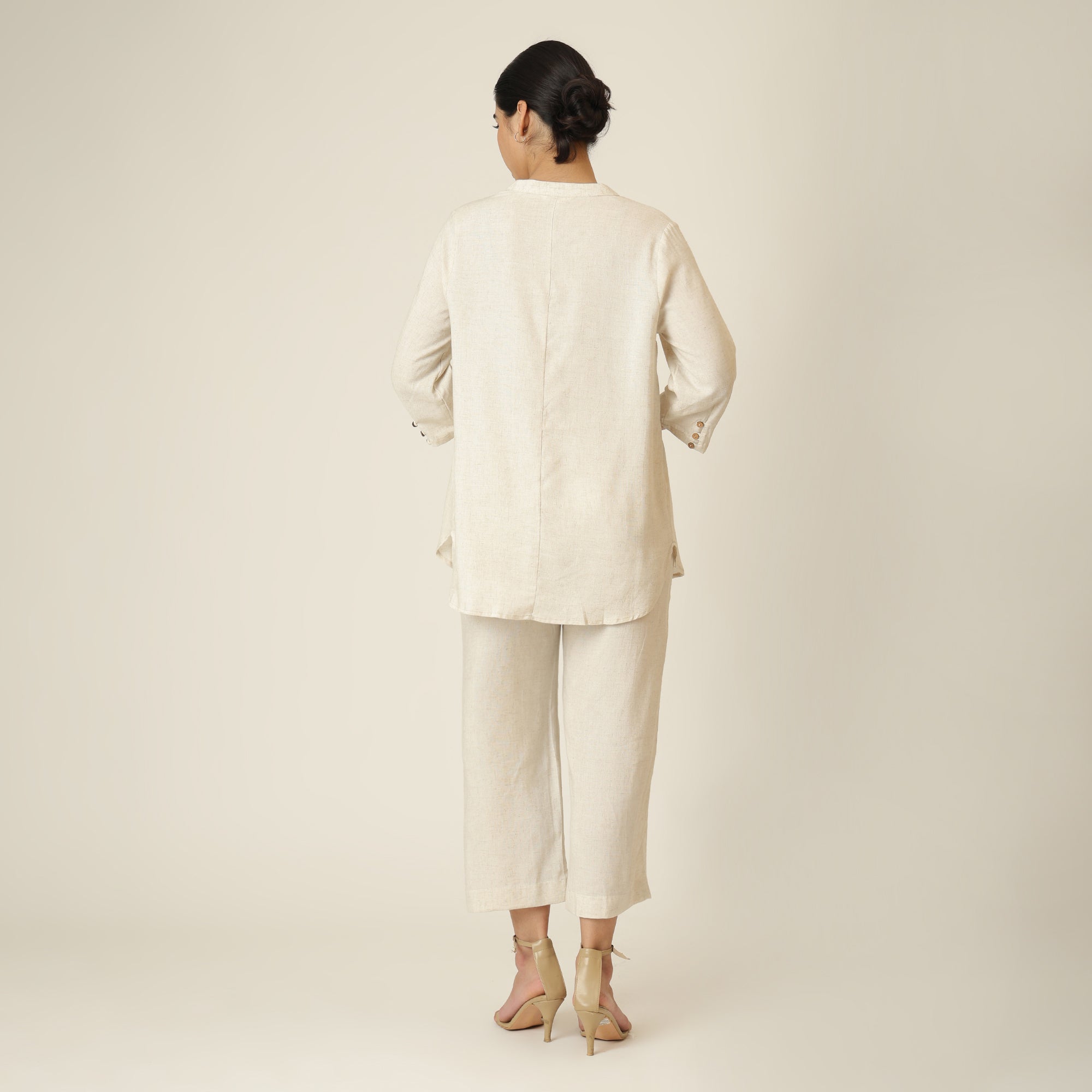 Sherry Co-Ord Set Of 2 - Tunic & Pants - Beige