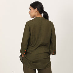 Sherry Co-Ord Set Of 2 - Tunic & Pants - Olive