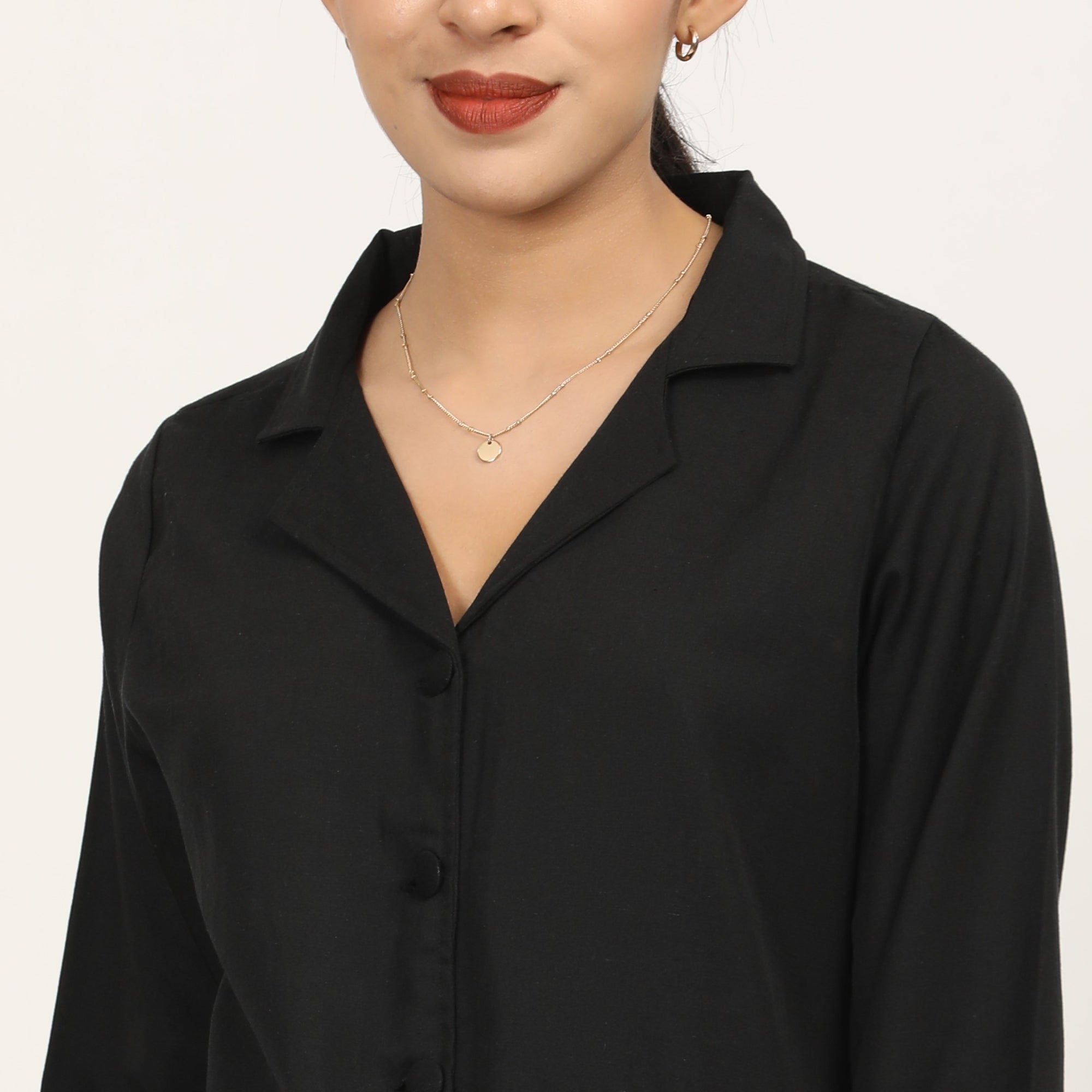 Barbara Blazer Shirt - Black