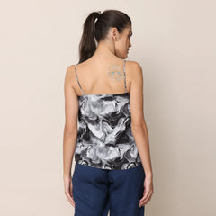 Oh Slip Top > Black Marble Print