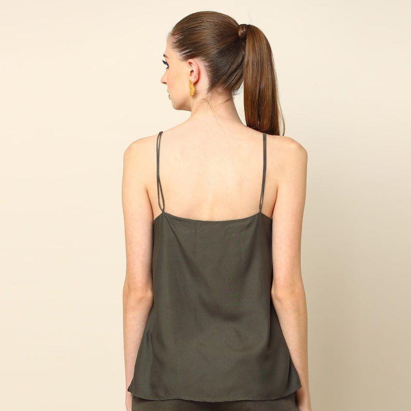 Florence Set Of 3 - Long Shirt, Inner & Pants - Olive & Navy
