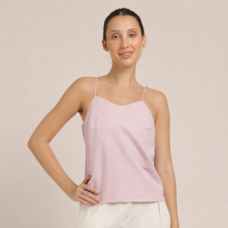 Oh Slip Top - Pastel Pink